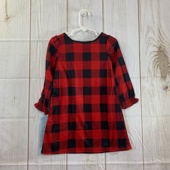 Wondershop Red Black Check Night Gown Size 2T - Picture 3 of 3